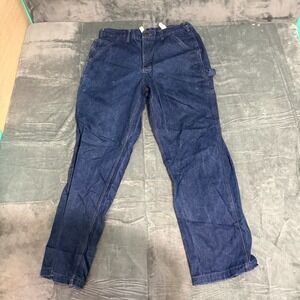 Rasco Fr Jeans Mens 34 X 32 Blue Denim Pants Work Wear Carptenter